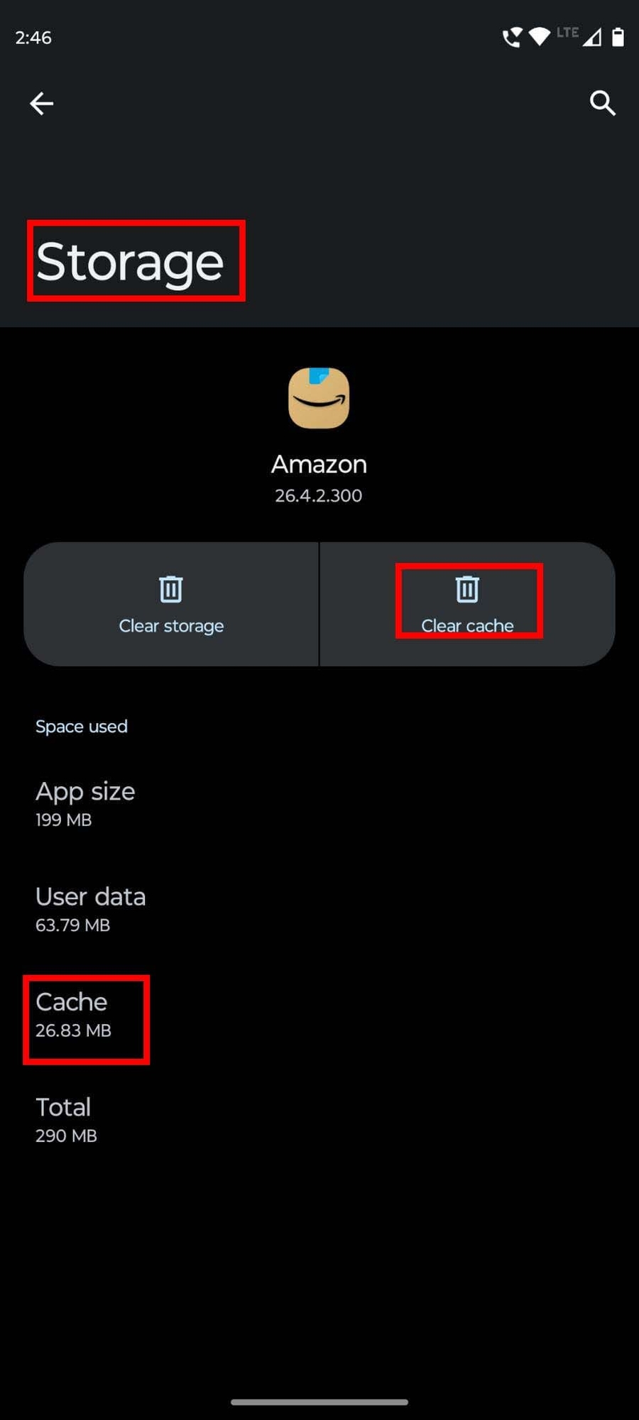 How to clear cache of app on Android